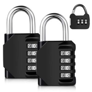 Diyife 2 pi/èces 4-Digit Cadenas /à Combinaison, Serrure Combin/ée, M/étal /étanche et Fermoir Combin/é en Acier plaqu/é - Vert