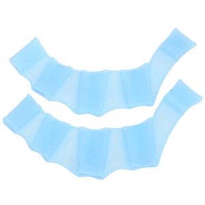 BONNET PISCINE- CAGOULE 1 paire de menottes de natation Palmes Gants palmés en silicone Doigt de natation sport bain Vert L Bleu L