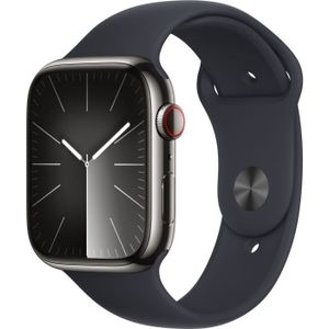 MONTRE CONNECTÉE Apple Watch Series 9 GPS + Cellular - 45mm - Boîtier Acier Graphite - Bracelet Midnight Sport Band - S/M