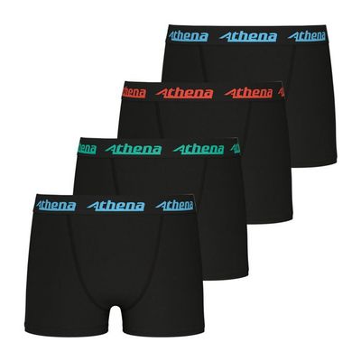 Lot de 4 boxers homme Eco Pack Basic Coton Athena noir Athéna - Caleçon Homme su