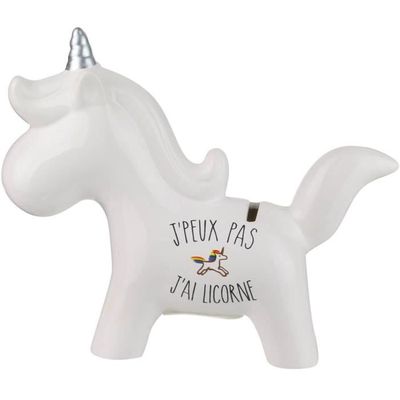 Le Fabuleux Shaman 37 2x 014 Tirelire Licorne J Peux Pas J Ai Licorne Blanc Ceramique Bouchon Silicone H17 5 X 6 5 X 20 5 Cm Achat Vente Tirelire Soldes Des Le 15 Juillet Cdiscount