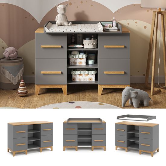Tiroir à Roulettes VitaliSpa Teddy 92x89cm - Rangement Sous Lit Enfant | Blanc, Bois De Hêtre