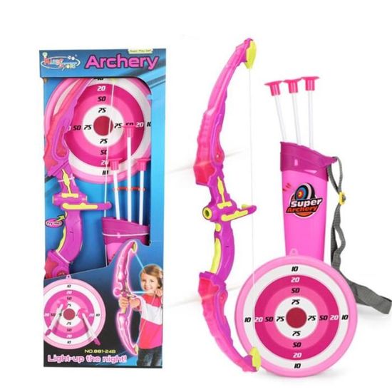 Arc et Flèche pour Enfant,Tir à l'arc avec l'arc LED,20 Flèches à