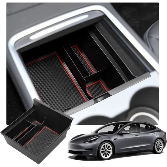 RUIYA Tesla Model 3 2021-2023 Boîte de Rangement Auto Central Console  Accoudoir Boîte Personnalisé Organisateur rt Plateau Acces10 - Cdiscount