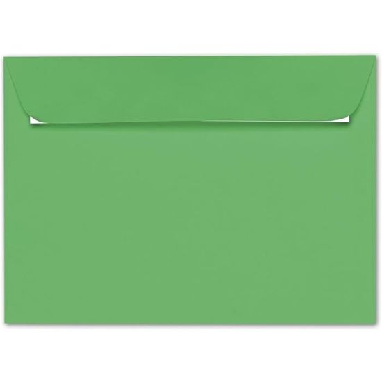 50 Enveloppes - Couleur: Vert Bouleau- Format: C5-162 X 229 Mm - Patte ...