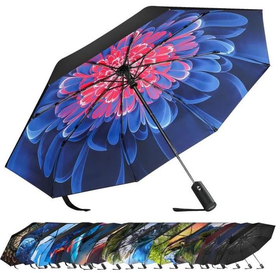 Parapluie coupe-vent adulte avec logo personnalisé boîte de voyage durable avec
