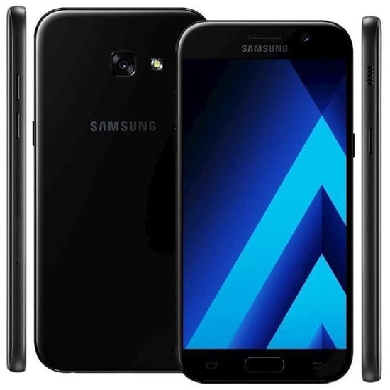 5.2'' Noir Samsung Galaxy A5 (2017) A520F 32GB    (écouteur+chargeur Européen+USB câble+boîte)