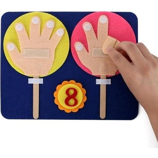 Support en forme de mains pour apprendre à compter - Montessori - Chiffres de 1 à 10