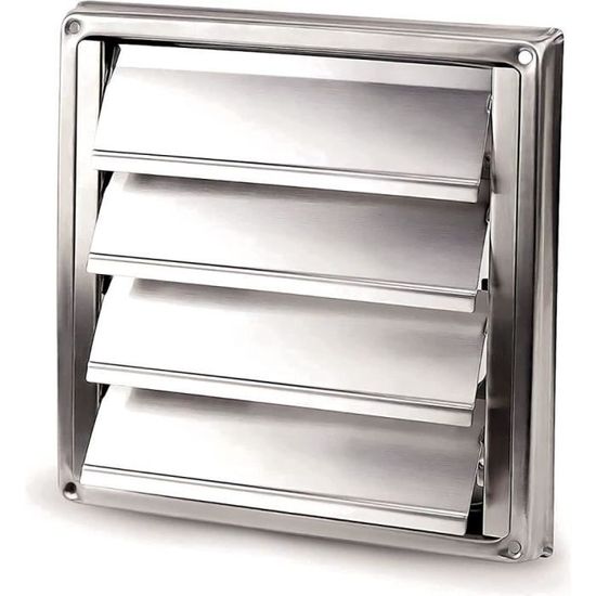 Grille Ventilation 150 Mm Grille Inox Anti-retour à Lamelles Mobiles Fermeture Automatique Grille De Hotte Résistant Aux Intempéri - Bricolage