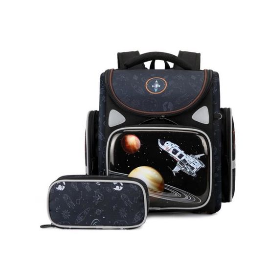 Groupe Denfants Avec Des Cartables Devant Une Ecole Jour De La Rentree