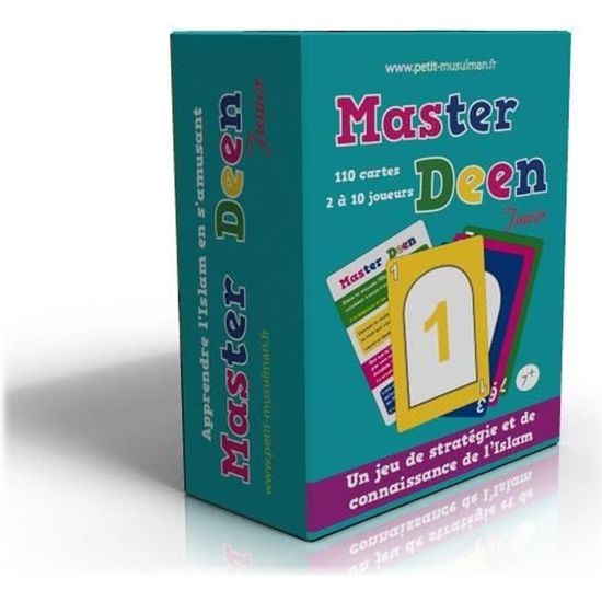 Master Deen Junior : Jeu de stratégie et de connaissance de l'Islam 110 cartes - à partir de 7 ans
