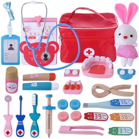 72 pcs Malette Docteur Enfant, Jouets De Kit De Docteur, Ensemble De