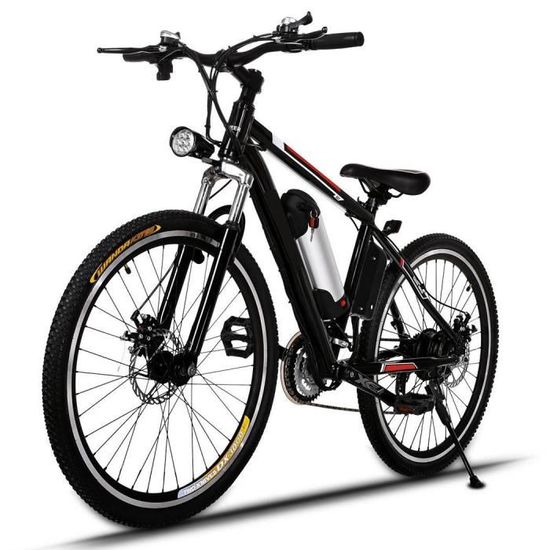 Velos electriques Velo de montagne 25 pouces roue jante aluminium alliage velo noire Cdiscount Sport