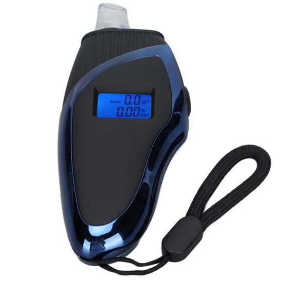 Alcootest Portable PTUI – Rechargeable, Certifié, 5 Embouts | Testeur D'alcool Précis Avec écran | Pour Soirée Et Sécurité Routière