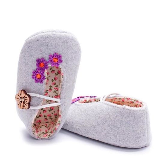 Lit bébé nouveau-né fille Chaussures souples Semelle antidérapante