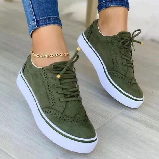 Baskets Montantes Pour Femme à Pois - Style Rétro, Contraste De Couleur - Pointure 38, Matière Simili Cuir