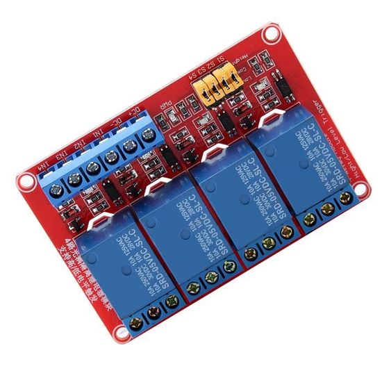 Module Relais Optocoupleur 4 Canaux 5V/12V/24V - Haute Stabilité Pour Automatisation Domotique