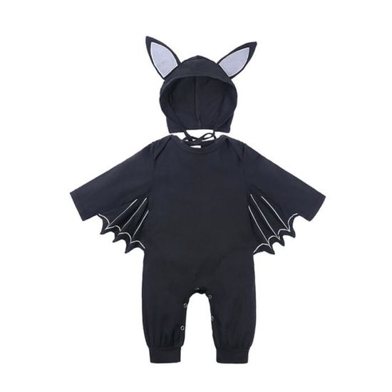 Bébé Garçon Combinaison Halloween À Thème Manches Longues Hoodies Bat Conception Barboteuse Pour Nouveau-Né CASQUE - ECOUTEURS