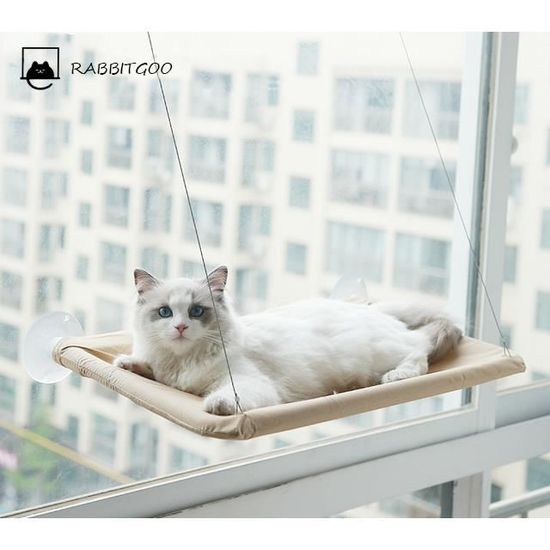 Rabbitgoo Hamac Pour Chat En Ventouse Lit Fenetre Pour Chat 34 9 22cm Cdiscount