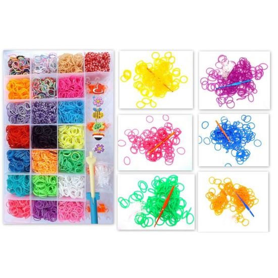 Coffret 4400 Elastiques Rainbow Loom 6 Perles Achat Vente Boite A Bijoux Coffret 4400 Elastiques Rai Cdiscount