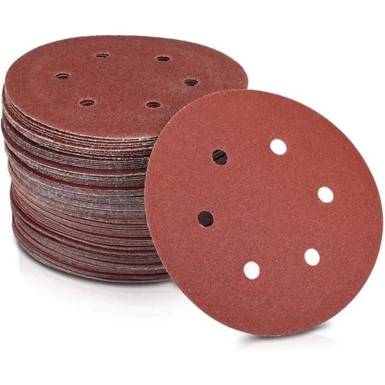 Disque De Poncage 125mm Lepik Disque Abrasif Crochet Et Boucle Pour Ponceuse Excentrique 689740