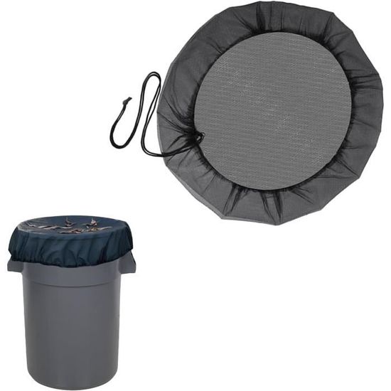Lot De 4 Filets Citernes Eau Pluie Ø95cm - Protection Feuilles/Insectes - Cordon De Serrage Polyester