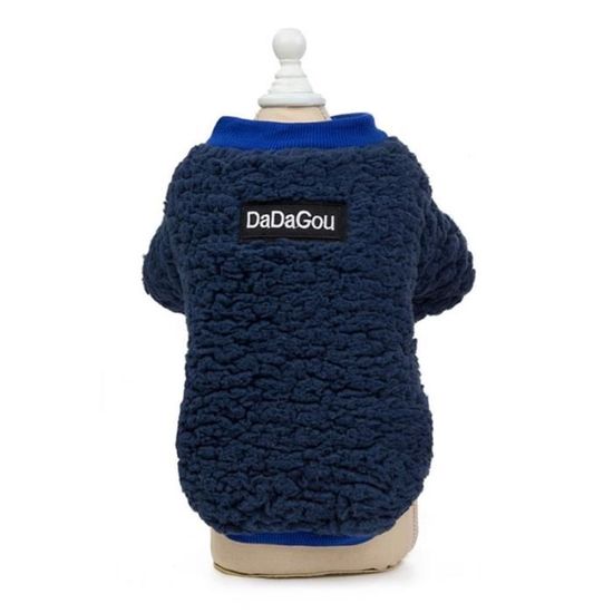 Dark blue-XXL -Vêtements pour chiens en molleton doux pour petits chiens vêtements vêtements chauds pour chiens manteau chiot Chihua