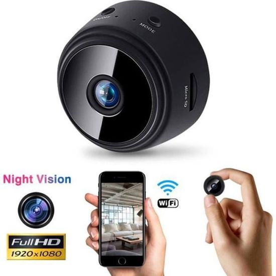 Caméra Espion WiFi Wimini Vision 1080P - Mini Caméra De Surveillance Avec Vision Nocturne Invisible, Détection De Mouvement, Pour Intérieur/extérieur