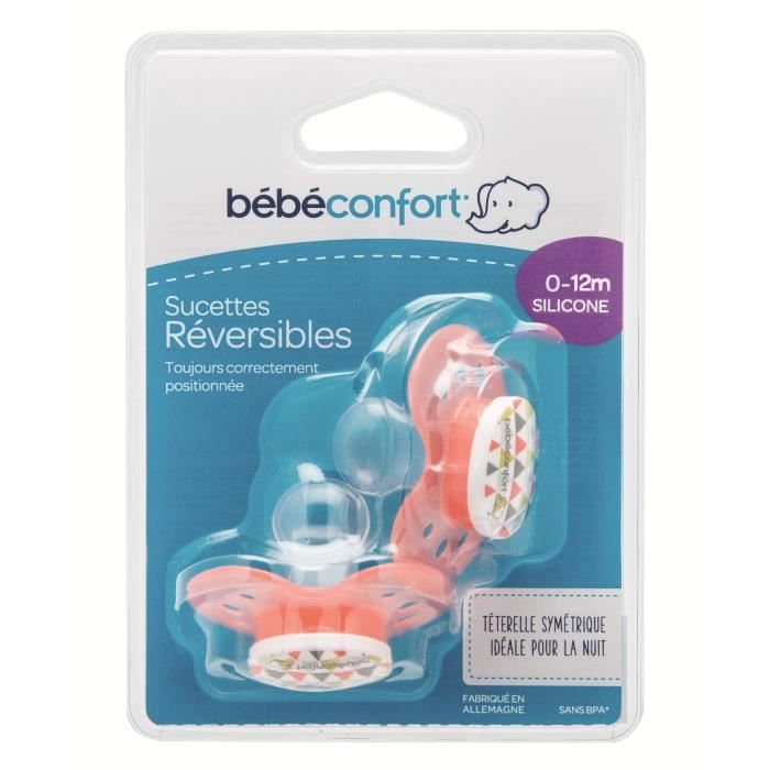 Bebe Confort Sucette Reversible Silicone 0 12m X2 Rouge Sport Cdiscount Puericulture Eveil Bebe