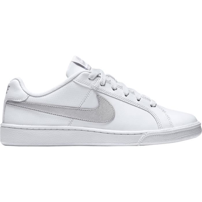 NIKE Baskets Court Royale Blanc et Gris Femme Blanc Cdiscount Chaussures
