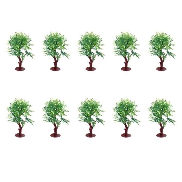 10pcs arbres modèle mini plantes miniatures durables pour table de sable VEHICULE A CONSTRUIRE - ENGIN TERRESTRE A CONSTRUIRE
