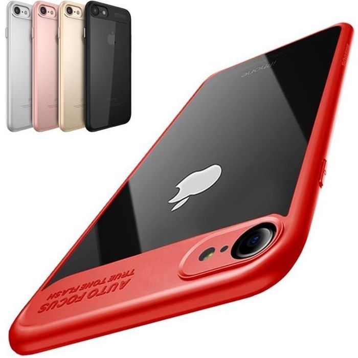Coque iPhone 8 (4,7') Antichoc TPU Protection (Rouge)
