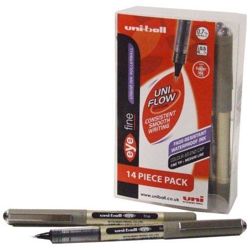 Uni-Ball Eye Fine UB157 Stylo roller Noir Lot d…