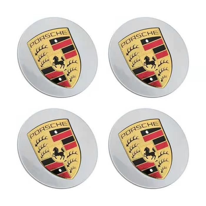 4 x caches moyeux Porsche Macan gris clair centre roue logo 65mm