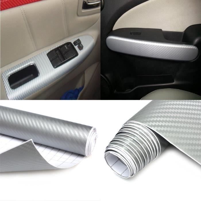 U Goutocollant Voiture 3D Fibre de Carbone Godhesif Thermoformable 60*200cm Gorgent Go59304