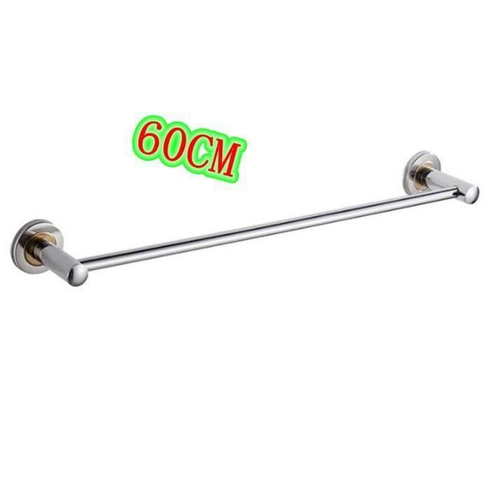 1PCS 60cm Barre Porte serviette mural salle de bain design Porte manteau Torchons Chiffons mural epaissi en inox