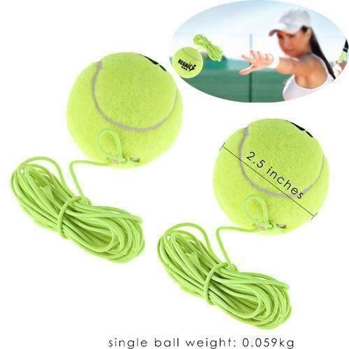 2 Balles de Tennis Crochet avec la corde pour adulte enfant d'exercice entraînement Chien Chiot Jeu Leçon Outil à Lancer et