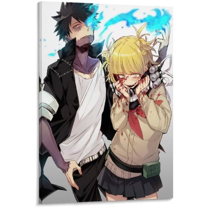 OBJET DE DECORATION MURALE SSWQ Poster de dessin animeacute Mha My Hero Academia Himiko Toga Dabi Canvas Art Poster photo modern2526