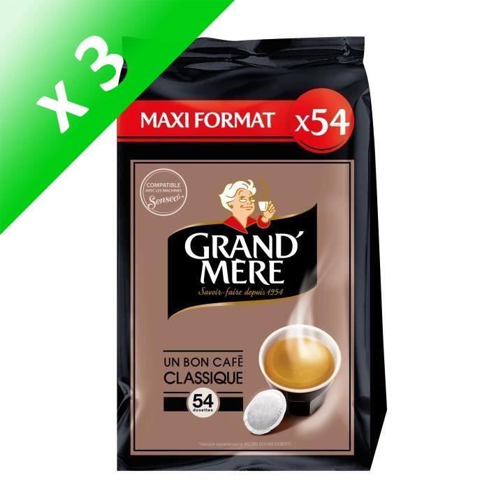 Lot de 3 - Grand- Mère Classique café en dosettes x54 - 356 g