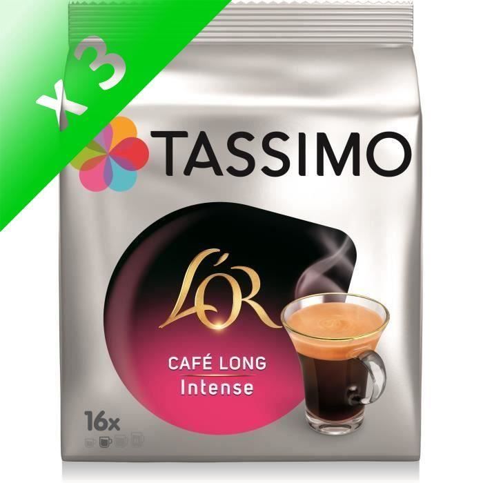 Lot de 3 - Tassimo L'Or Café Long Intense Café en Dosettes x16 - 104 g