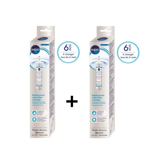 Pack X2 WPRO USC/1001 FILTRE A EAU UNIVERSEL