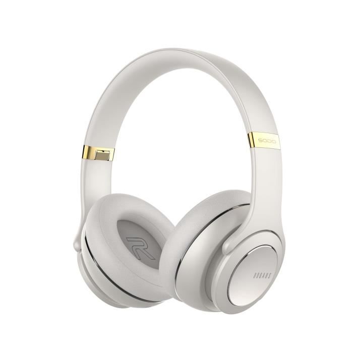 Casque bluetooth Doqaus CARE 2 - Blanc ivoire