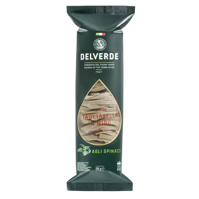 DELVERDE Tagliatelle aux épinards (2%) à la semoule de blé dur - 250 g