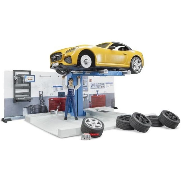 BRUDER - COFFRET GARAGISTE BWORLD AVEC MECANICIEN