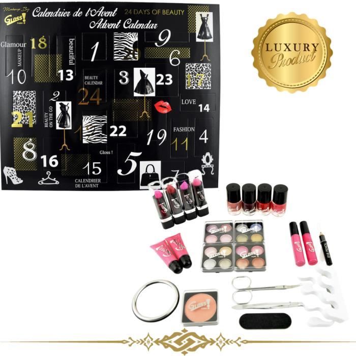 Cadeau de Noël Calendrier de l'Avent beauté avec cosmétiques - 36pcs