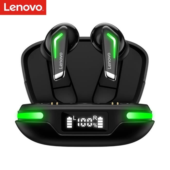 Écouteurs de jeu Lenovo GM3 Sans fil BT5.0 Jeu-musique à faible latence Casque double mode Écouteurs de réduction du bruit