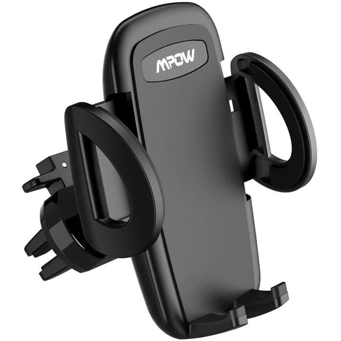 Support Téléphone Voiture Mpow Ajustable Universel à Grille d'aération pour iPhone,Samsung Galaxy,Huawei,GPS Appareils
