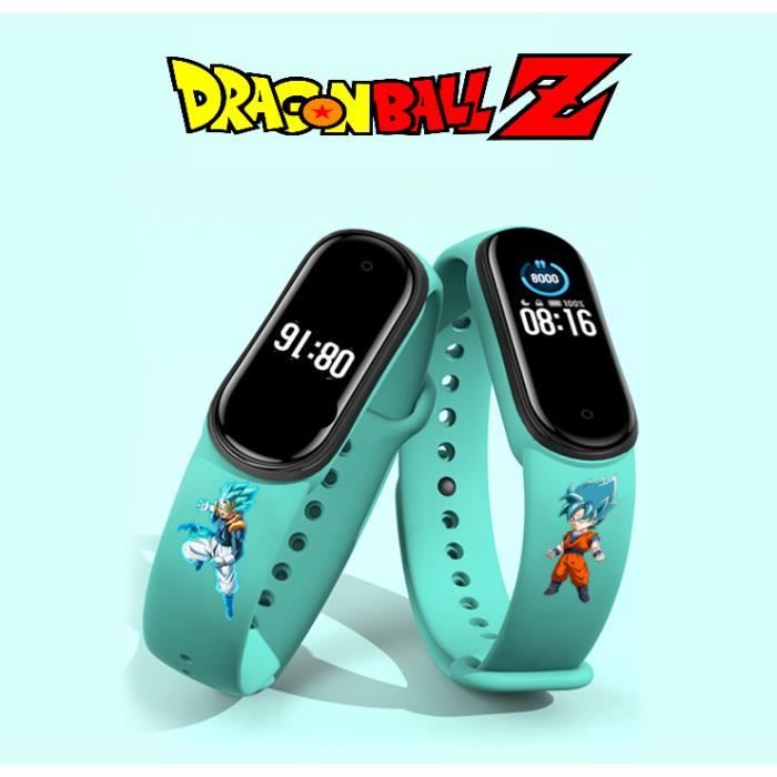 Montre bracelet DRAGON BALL mini Goku et Gogeta turquoise LCD tactile