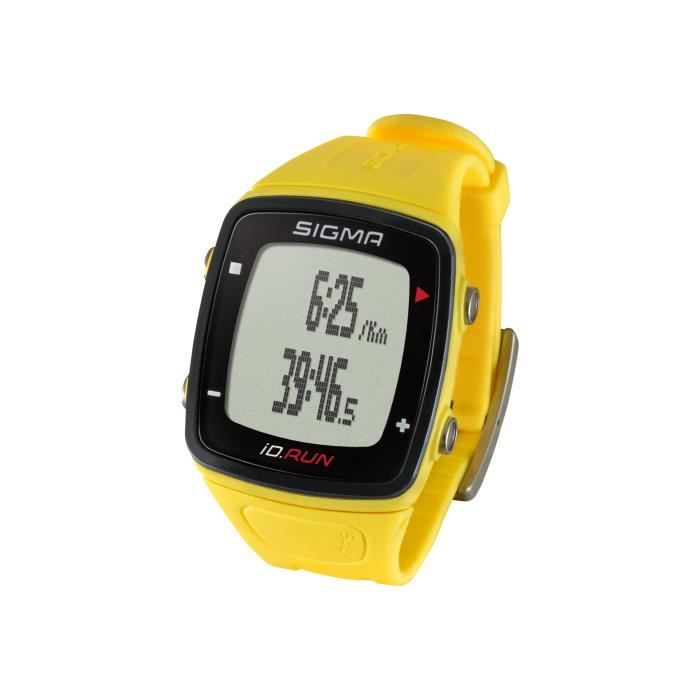 SIGMA SPORT iD.RUN Suivi d'activités avec sangle silicone jaune NFC