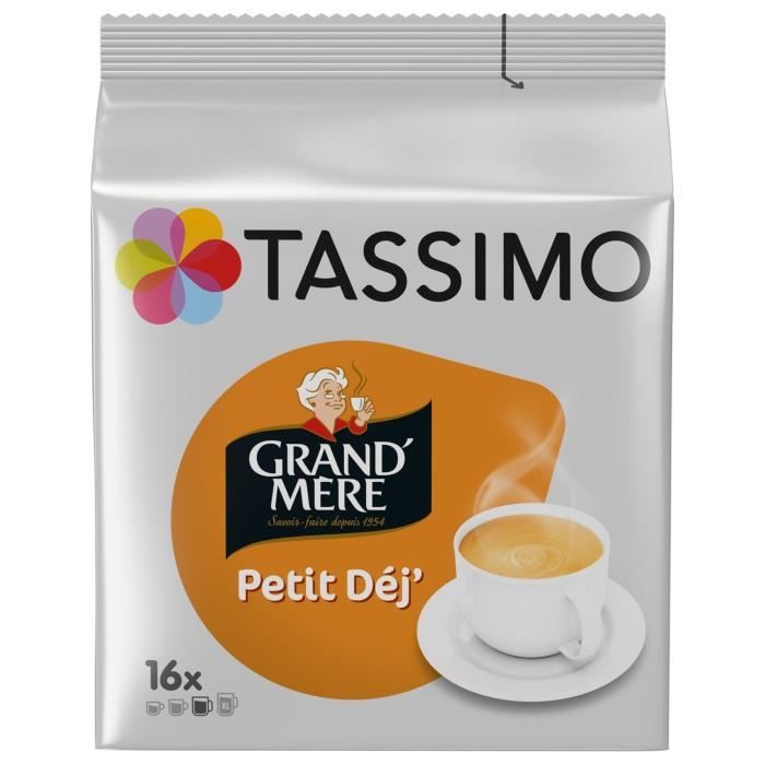 LOT DE 3 - TASSIMO Petit Déj' Café dosettes - 24 dosettes de 8,3 g